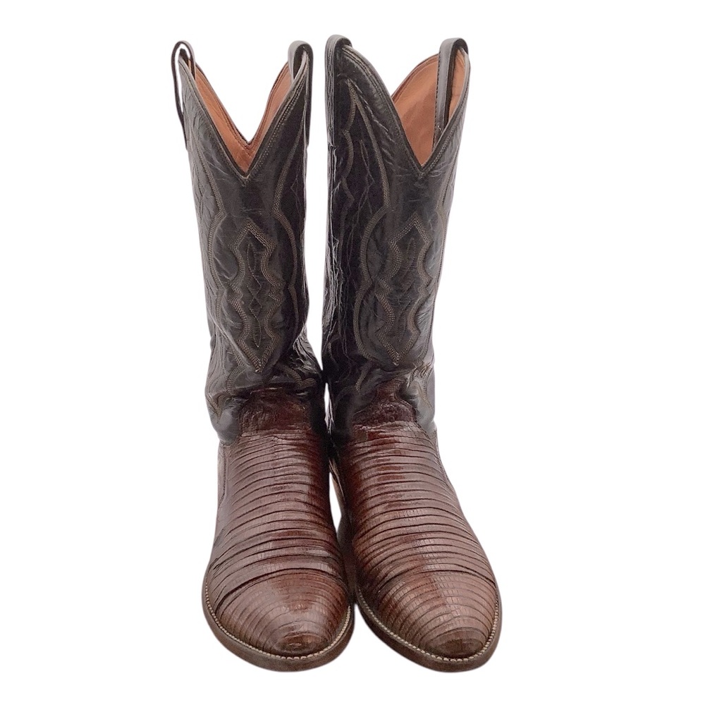 J. Chisholm Brown leather Cowboy Western Boots‎ size 8D